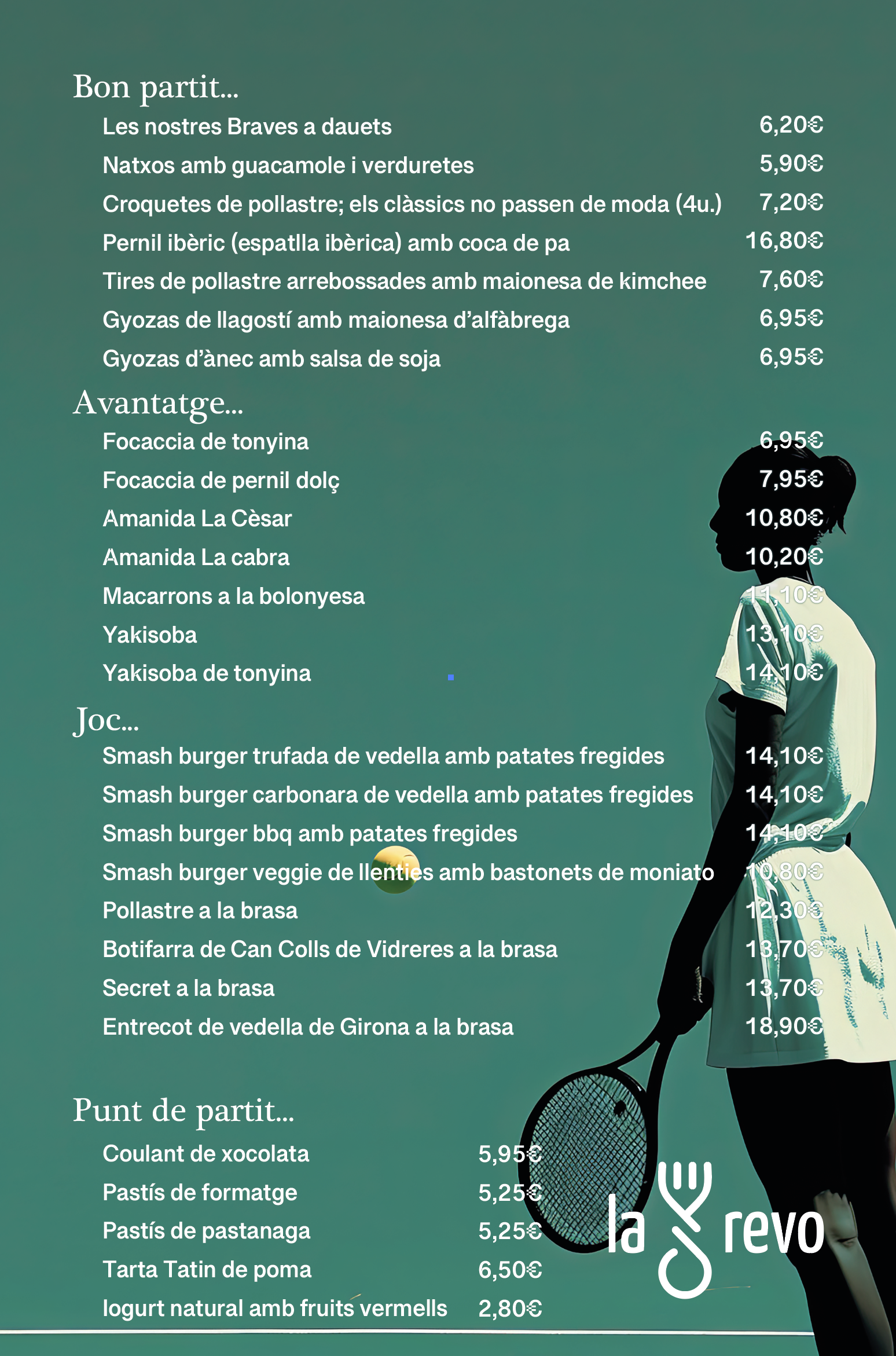 Carta challenger club de tenis girona